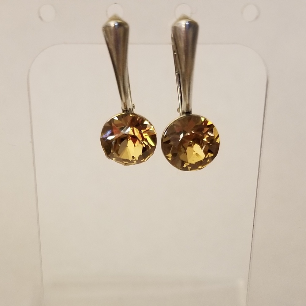 Topaz Swarovski element crystal earrings